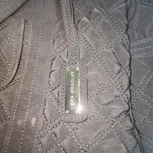 VERA BRADLEY EUC XL WEEKENDER BLACK QUILTED TRAVEL BAG LUGGAGE STYLE - Picture 3 of 9